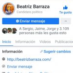 perfil oficial de la candidta