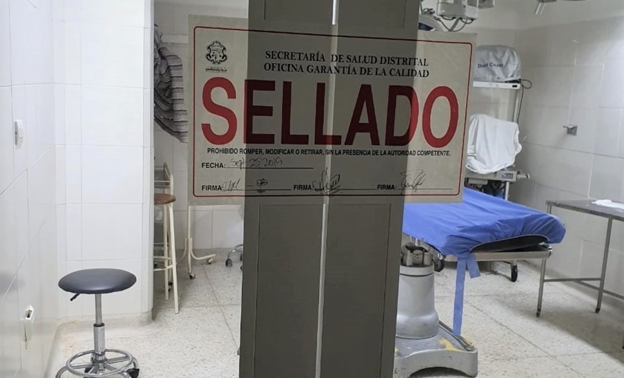 Secretaría de Salud procedió a cierre de área de quirófano no habilitado, en el norte de Barranquilla