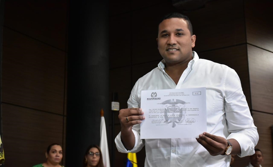 Óscar David Galán la más alta votación del Partido Liberal en el Concejo de Barranquilla