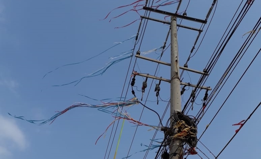 No a las serpentinas metalizadas en el carnaval 2024: Air-e