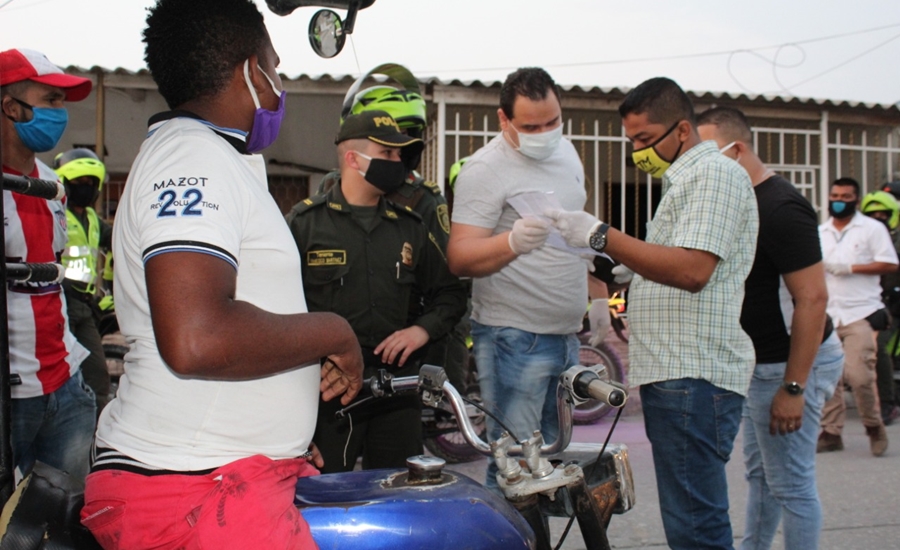 Equipo interdisciplinario realiza batida en Malambo para hacer acatar el aislamiento preventivo obligatorio