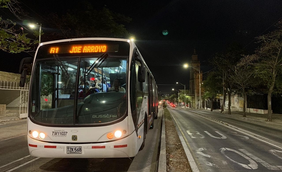 Transmetro cierra su operación troncal a las 7:00 de la noche por toque de queda en Soledad