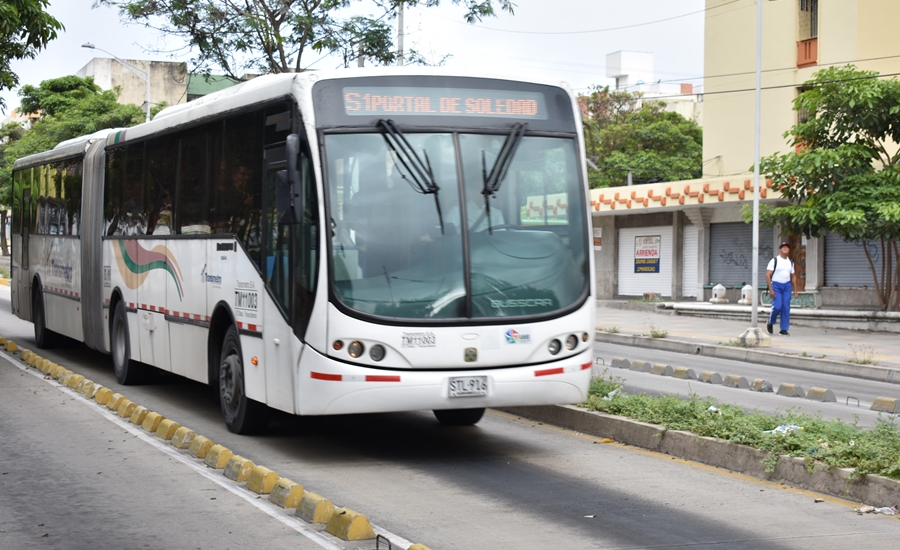 Ruta S1 de Transmetro hasta las 7:30 de la noche