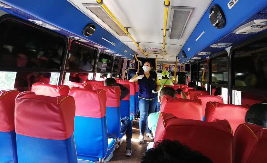 Tránsito del Atlántico vela por cumplimiento de aislamiento en de transporte intermunicipal