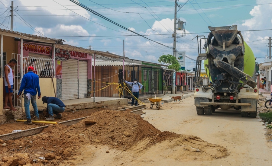 Alcaldía reactivó obras de pavimentación de vías en Soledad