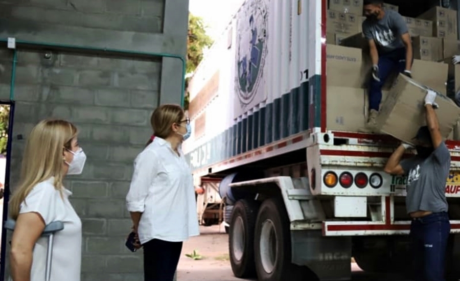 Gobernadora recibe ocho toneladas de elementos de protección enviados por Gobierno Nacional