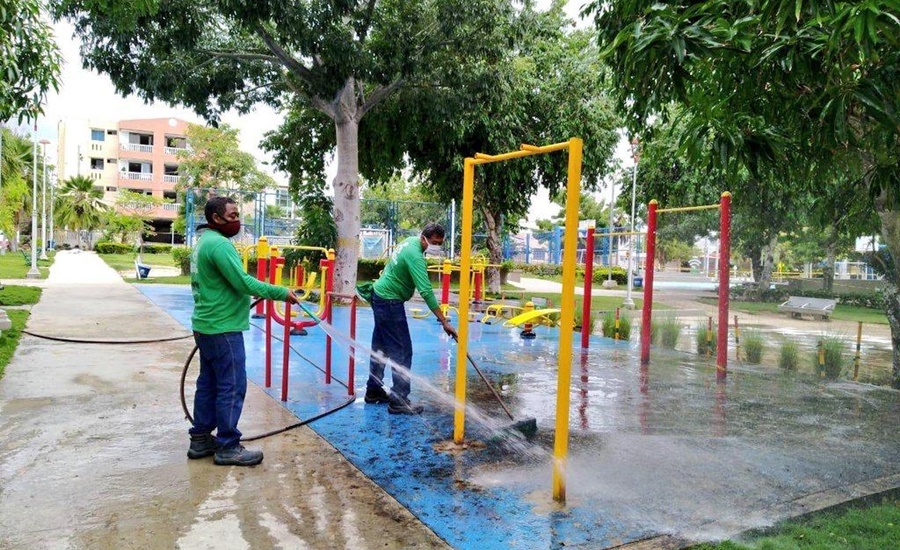 Guardaparques atentos a medidas con reactivación de canchas y gimnasios biosaludables