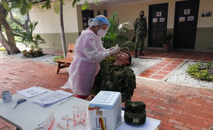 Realizan pruebas de COVID-19 a Fuerza Pública y funcionarios que participarán en elecciones atípicas de San Zenón