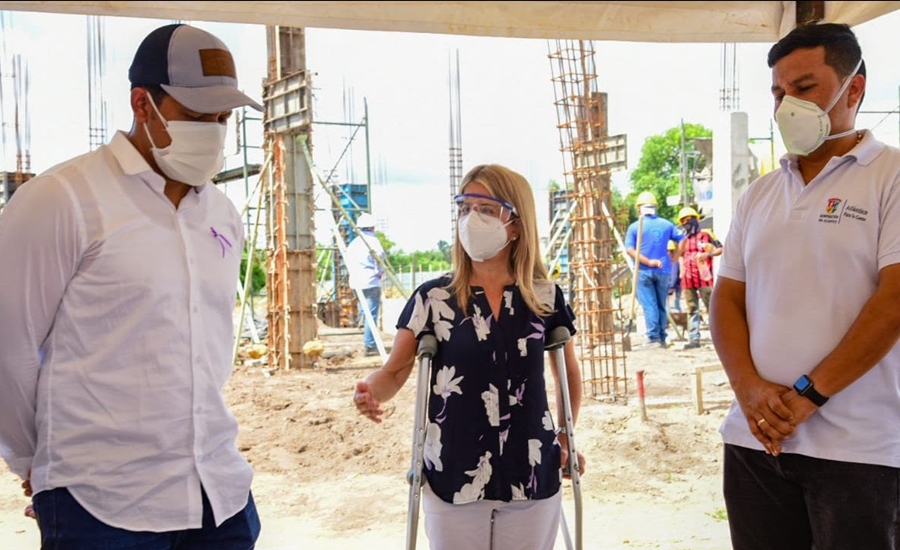 Gobernadora supervisó obras del CDJ en Malambo