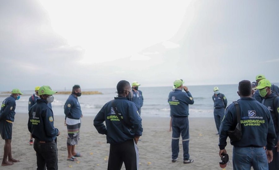 Cuerpo de salvavidas de Cartagena se alista para la apertura de playas bioseguras