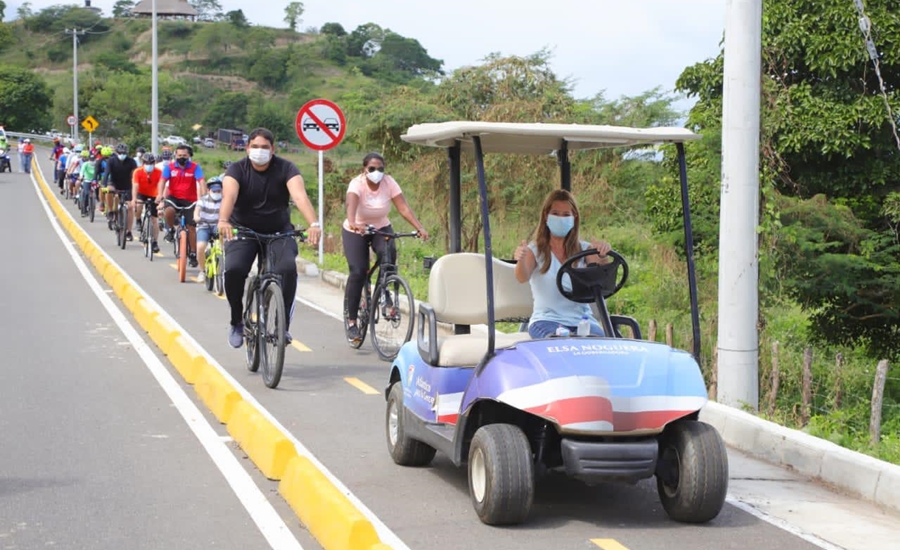 Gobernadora Noguera entrega la primera ciclorruta departamental y presenta convenio para mantenimiento de la red vial
