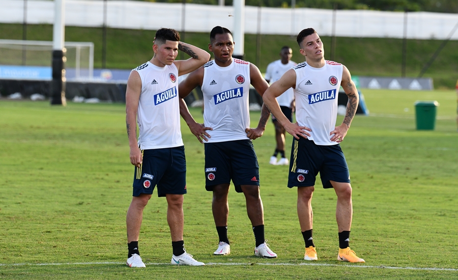 Selección Colombia se prepara para enfrentar a Uruguay