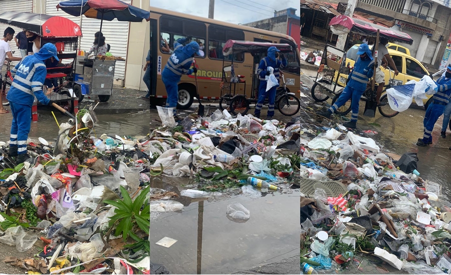 En operativo de limpieza Triple A retiró de las rejillas plásticos, basura y otros residuos