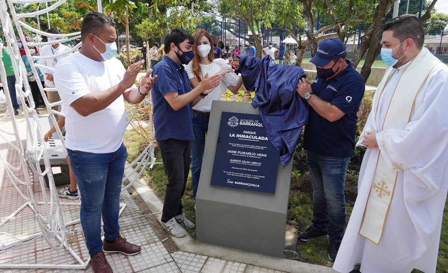 Alcalde Jaime Pumarejo entregó al servicio de la comunidad el tradicional parque La Inmaculada, en el barrio Las Palmas