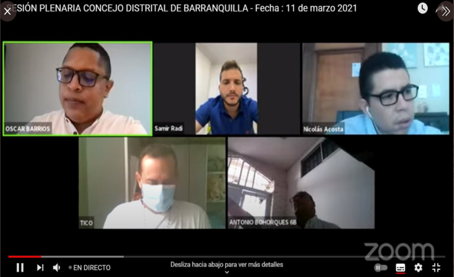 Concejales de Barranquilla presentaron proposiciones en la sesión plenaria