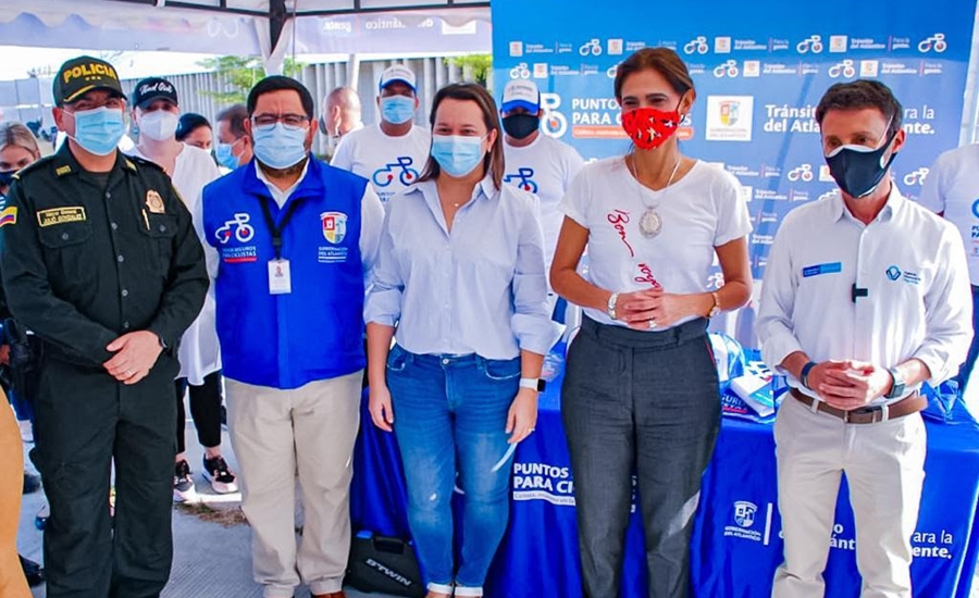 Con respaldo de la Ministra de Transporte, Tránsito del Atlántico activa nuevo Punto Seguro para Ciclistas