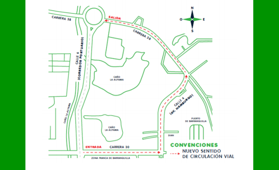 A partir del miércoles 28 de abril implementan cambio de sentido vial en zona porturaria