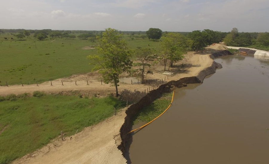 Gobernación propuso construir dique para reforzar zona erosionada por el río Magdalena en vía Salamina – El Piñón