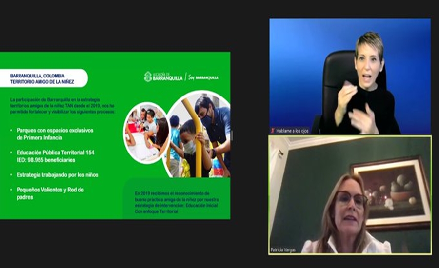 En encuentro virtual con Unicef Paraguay, Barranquilla compartió su experiencia como Territorio Amigo de la Niñez