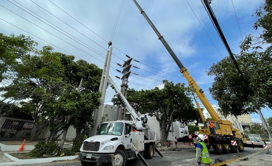 Obras de mejora eléctrica en los barrios San José, El Carmen y Montes de Barranquilla