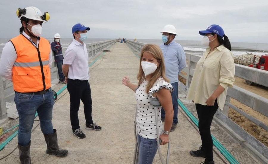 “Las obras de reconstrucción del muelle de Puerto Colombia están en su recta final”: Elsa Noguera