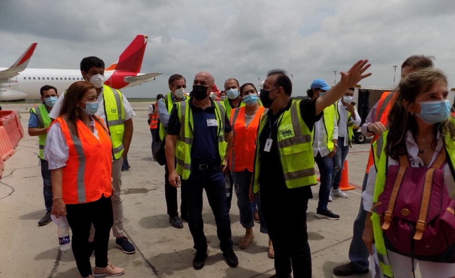 Una inspección hizo la Asamblea del Atlántico a las obras de remodelación y modernización que se ejecutan en el aeropuerto Ernesto Cortissoz de Barranquilla