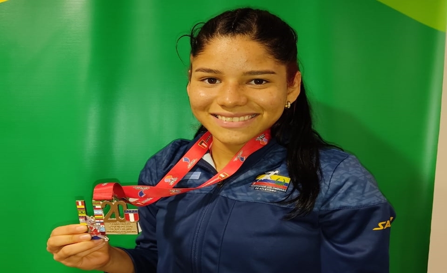 Estrella Lobo logró el segundo lugar en el Suramericano de Atletismo Sub-20 en Perú