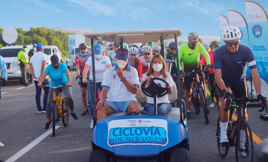 Gobernación del Atlántico y Ruta Costera inauguran ciclovía permanente en la Circunvalar de la Prosperidad