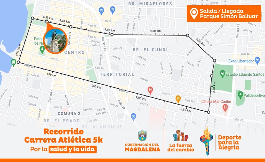 El Magdalena se prepara para la carrera atlética 5k por la Salud y la Vida organizada por la Gobernación del Cambio