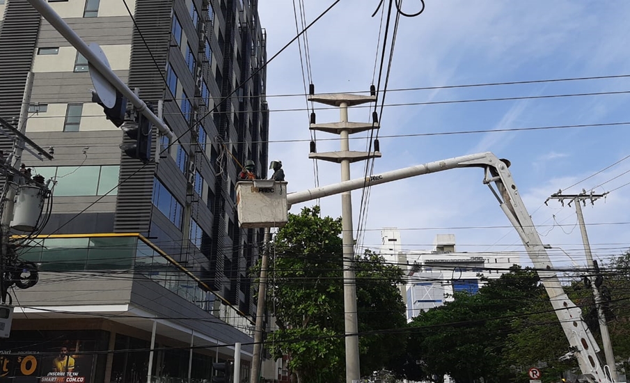 Air-e realiza mejora de redes eléctricas en diferentes sectores de Barranquilla