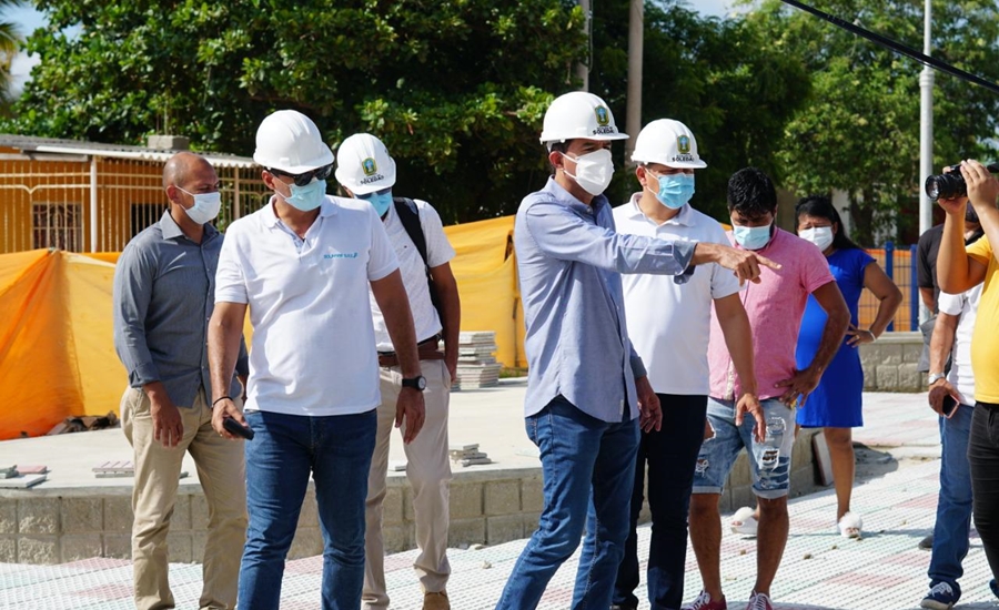 Obra de parque en Cachimbero de Soledad avanza en un 85%