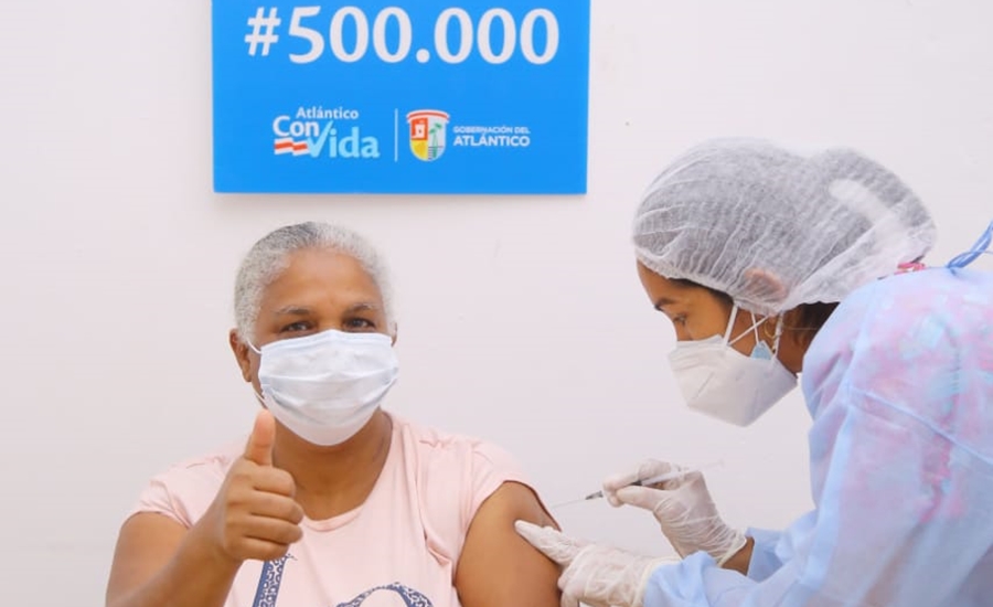 En el Atlántico ya se aplicaron 500 mil vacunas contra el Covid-19