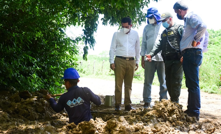 Gobernación del Atlántico continúa apoyando los operativos contra el robo de agua potable en el departamento