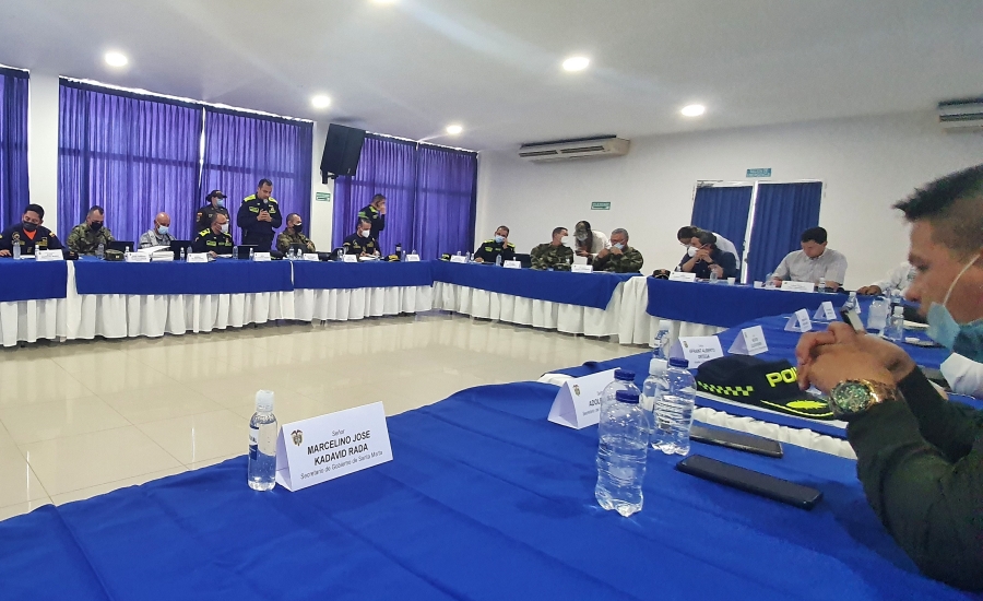 En Consejo de Seguridad Departamental, Plato solicitó a viceministros del Interior y Defensa aumentar pie de fuerza en el municipio
