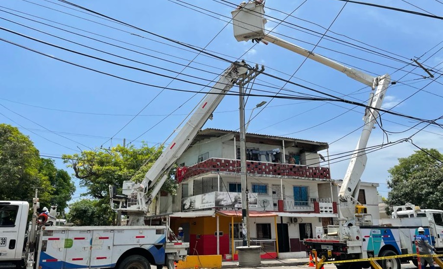 Air-e realiza labores de mejora de redes en sectores de Sabanalarga