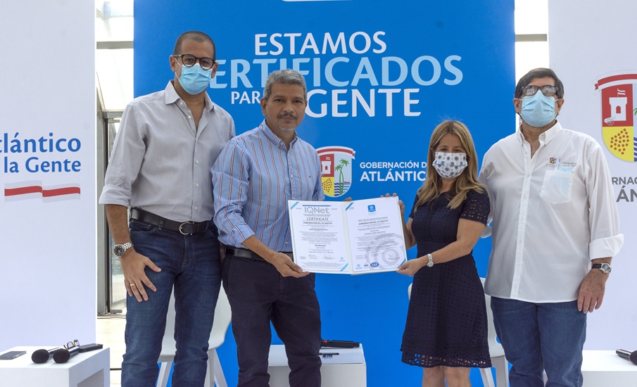 Icontec renueva por tres años el certificado de calidad de la Gobernación del Atlántico
