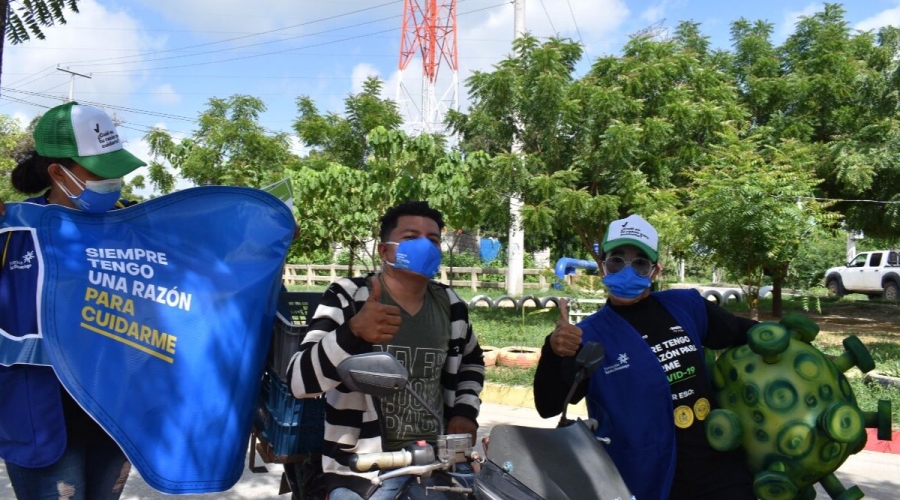 Con pedagogía y baile, entidades públicas y privadas promovieron la prevención de la Covid-19 y la vacunación en más de 60 barrios de Barranquilla