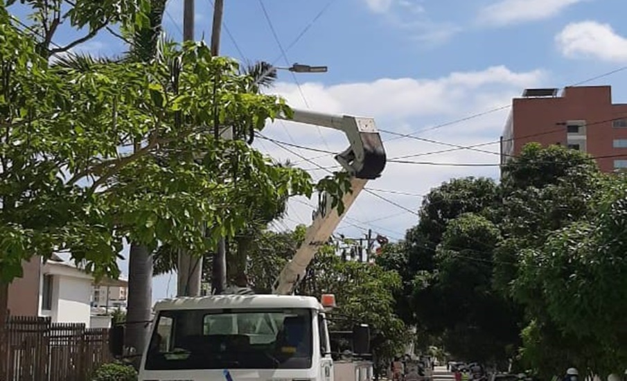 Air-e realiza mantenimiento de redes en El Golf y Santa Mónica