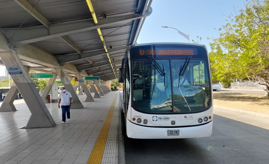 Transmetro implementa desvíos en las rutas A8-1 Paraíso y A8-2 Vía 40 por montaje de palcos