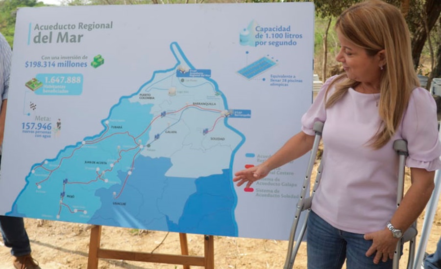Piojó disfruta del servicio de agua continuo, tras entrega de obras de ampliación y mejoramiento del Acueducto Costero