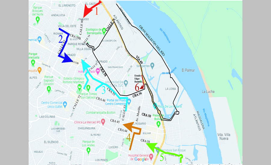 Cierres de vías por Maratón de Barranquilla este domingo 10 de abril