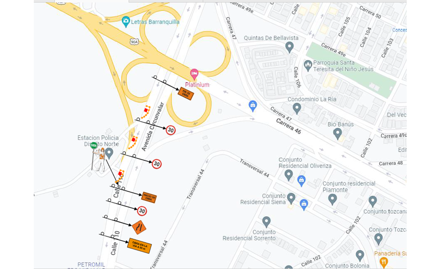 Por obras y eventos, cierres de vías para este fin de semana en Barranquilla