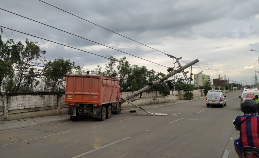 Accidente de tránsito afectó servicio de energía en Barranquillita