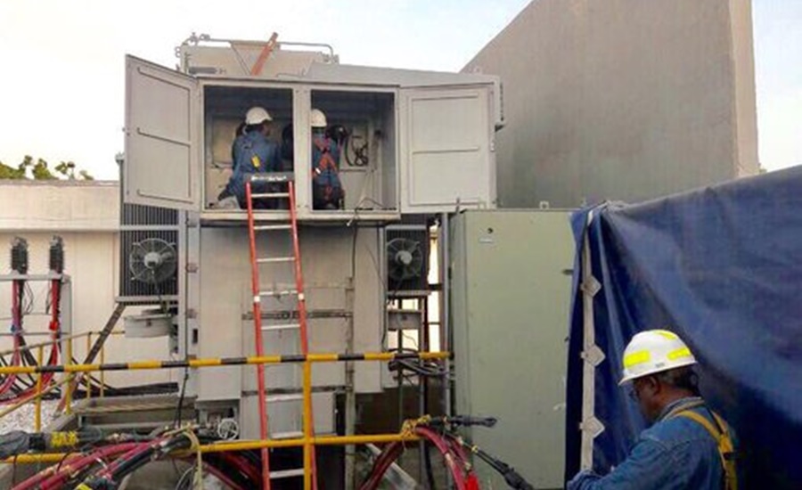 Air-e realiza adecuación de equipos eléctricos en la subestación Caracolí