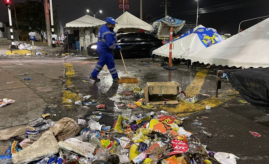 Triple A recogió 147 toneladas de residuos en el Carnaval de Barranquilla 2022
