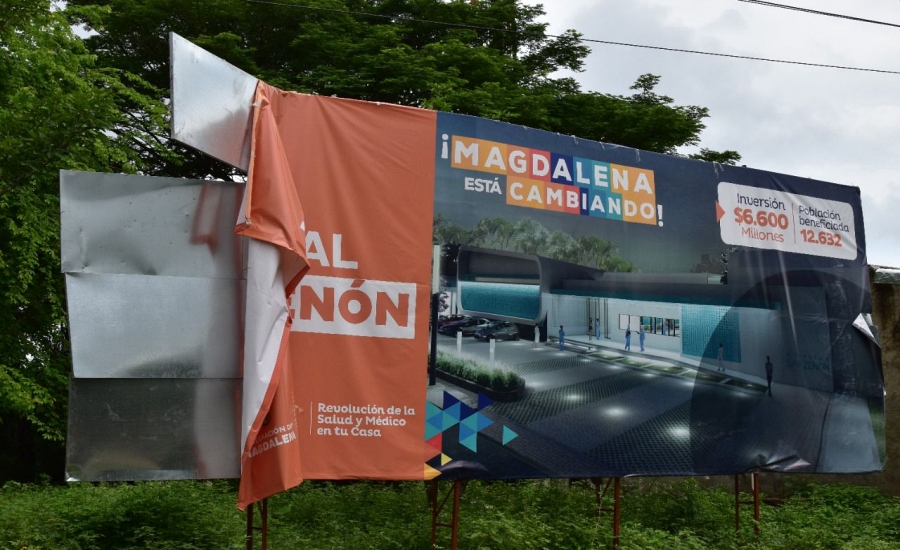 Gobernación del Magdalena denuncia vandalismo contra valla informativa del nuevo hospital de San Zenón