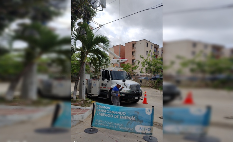 Air-e trabaja en modernización de redes en sectores comerciales en Barranquilla