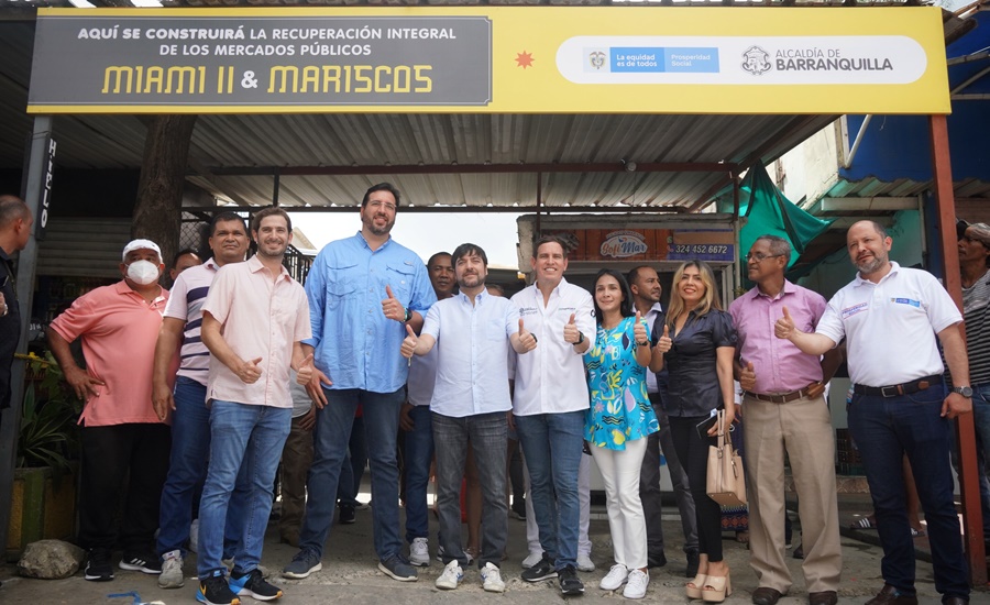 Más de 600 comerciantes se benefician con la remodelación de las plazas de Mariscos y Miami II en Barranquilla 