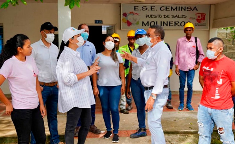 Gobernación del Atlántico inició obras de modernización en hospital de Santo Tomás y puesto de salud de Molinero