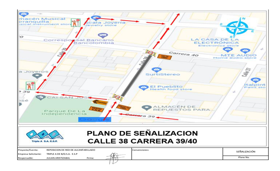 Cierres de vías a partir de este jueves en Barranquilla por instalación de redes de acueducto y reposición de red